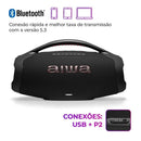 Caixa de Som AIWA Boombox Plus Bluetooth IP66 AWS-BBS-01B AIWA